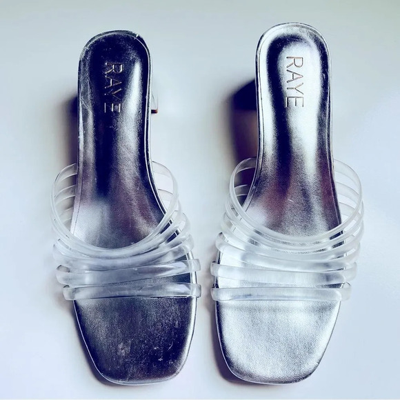 RAYE Lyric Clear Silver Sandals - Picture 6 of 8